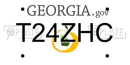 T24ZHC Georgia License Plate
