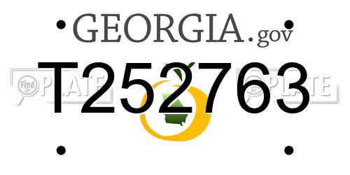T252763 Georgia License Plate