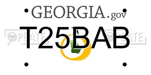 T25BAB Georgia License Plate