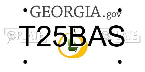 T25BAS Georgia License Plate