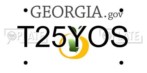 T25YOS Georgia License Plate