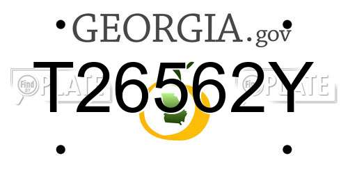 T26562Y Georgia License Plate