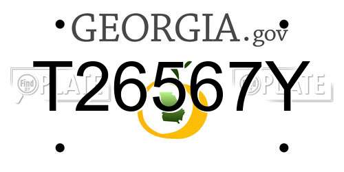 T26567Y Georgia License Plate