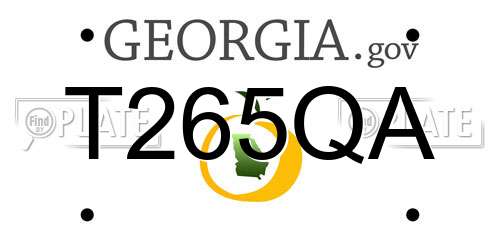 T265QA Georgia License Plate