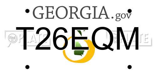 T26EQM Georgia License Plate