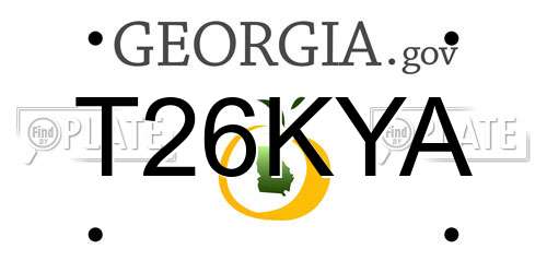 T26KYA Georgia License Plate