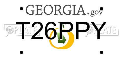 T26PPY Georgia License Plate