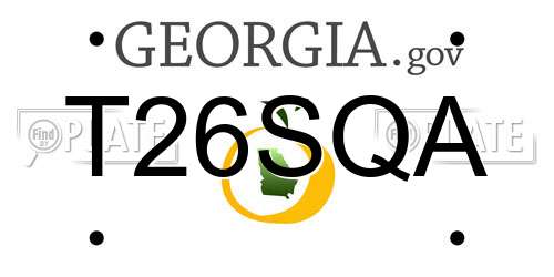 T26SQA Georgia License Plate