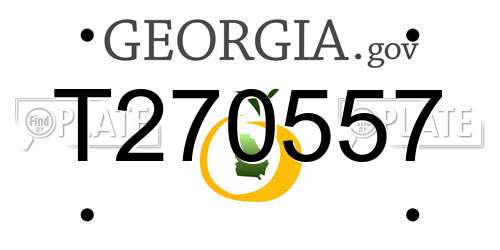 T270557 Georgia License Plate