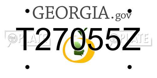 T27055Z Georgia License Plate