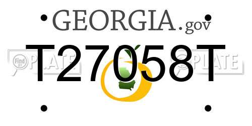 T27058T Georgia License Plate