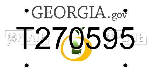 T270595 Georgia License Plate