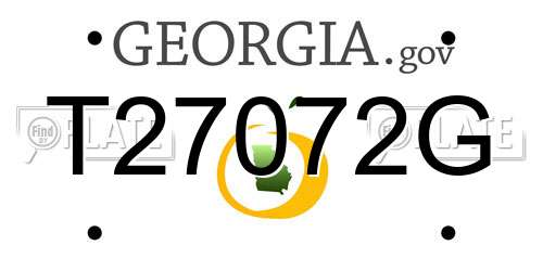 T27072G Georgia License Plate