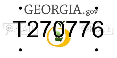 T270776 Georgia License Plate