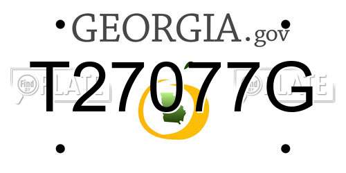 T27077G Georgia License Plate