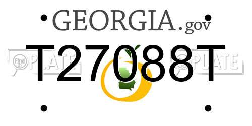 T27088T Georgia License Plate