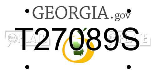 T27089S Georgia License Plate