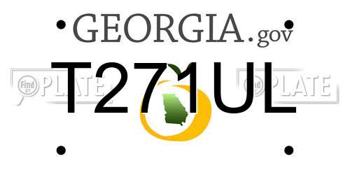 T271UL Georgia License Plate