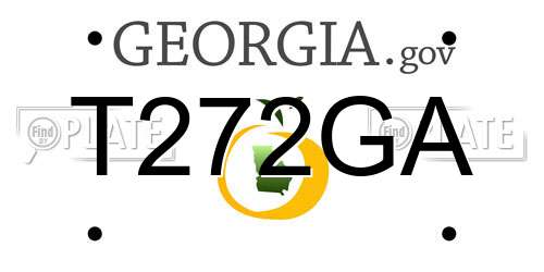 T272GA Georgia License Plate
