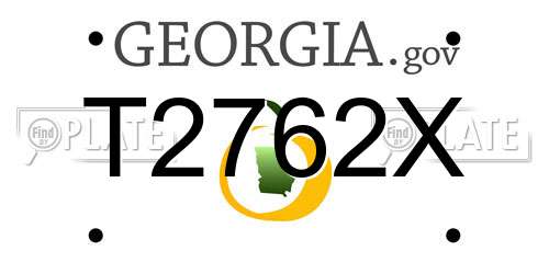T2762X Georgia License Plate