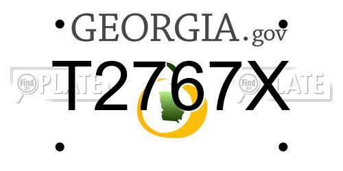 T2767X Georgia License Plate
