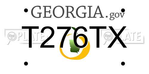 T276TX Georgia License Plate