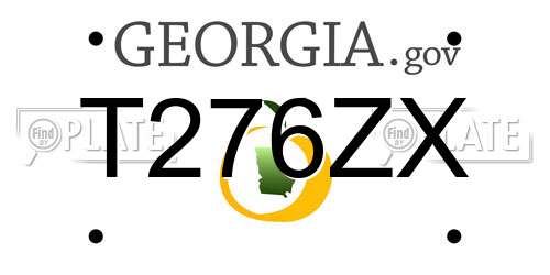 T276ZX Georgia License Plate