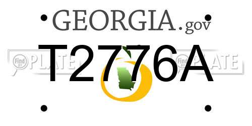 T2776A Georgia License Plate