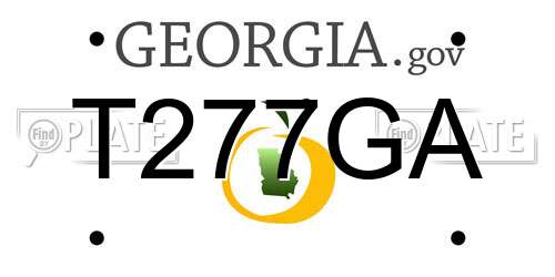 T277GA Georgia License Plate
