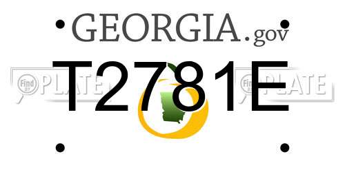 T2781E Georgia License Plate