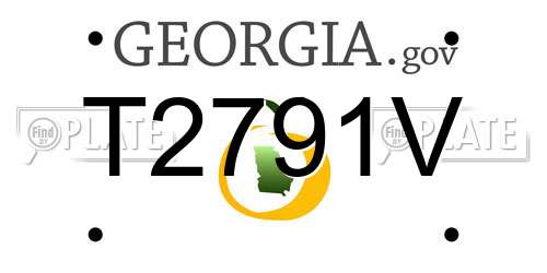 T2791V Georgia License Plate