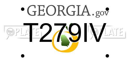 T279IV Georgia License Plate