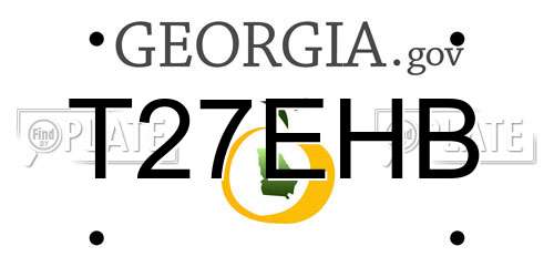 T27EHB Georgia License Plate