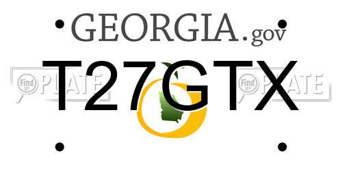 T27GTX Georgia License Plate