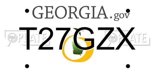 T27GZX Georgia License Plate