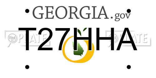 T27HHA Georgia License Plate