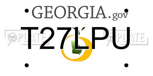T27LPU Georgia License Plate