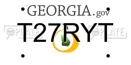 T27RYT Georgia License Plate