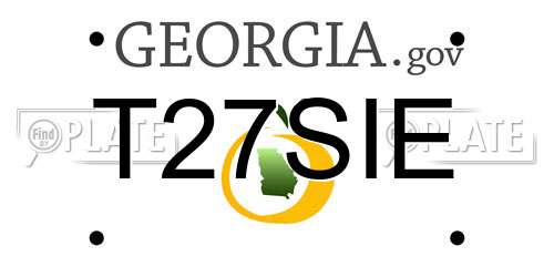 T27SIE Georgia License Plate