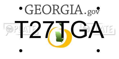 T27TGA Georgia License Plate