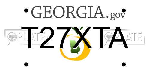T27XTA Georgia License Plate