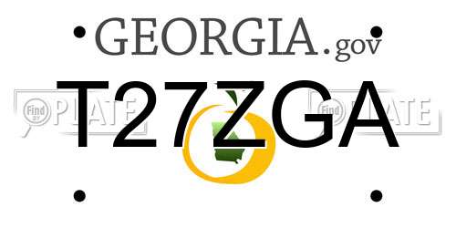 T27ZGA Georgia License Plate