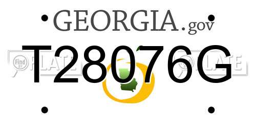 T28076G Georgia License Plate