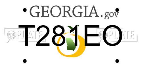 T281EO Georgia License Plate