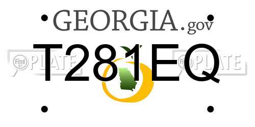 T281EQ Georgia License Plate