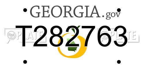 T282763 Georgia License Plate