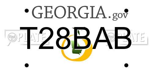 T28BAB Georgia License Plate