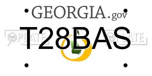 T28BAS Georgia License Plate
