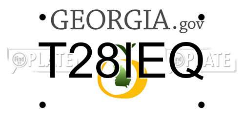 T28IEQ Georgia License Plate
