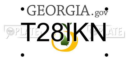 T28IKN Georgia License Plate